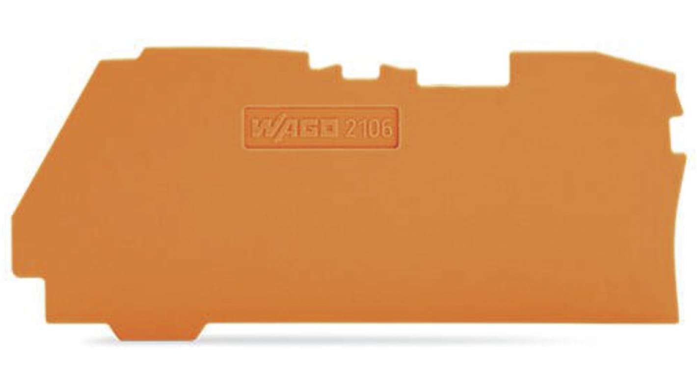 Wago TOPJOB S, 2106 Series End and Intermediate Plate for Use with 2106 Series Terminal Blocks, IECEx