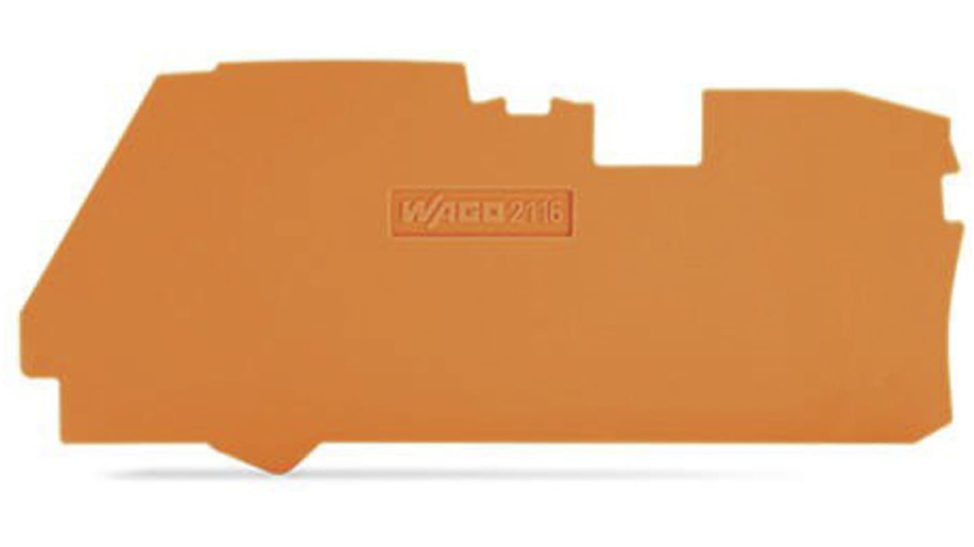Wago TOPJOB S, 2116 Series End and Intermediate Plate for Use with 2116 Series Terminal Blocks, IECEx