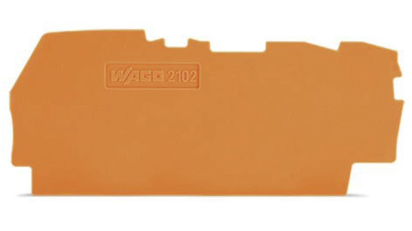 Wago TOPJOB S, 2102 Series End and Intermediate Plate for Use with 2102 Series Terminal Blocks, IECEx