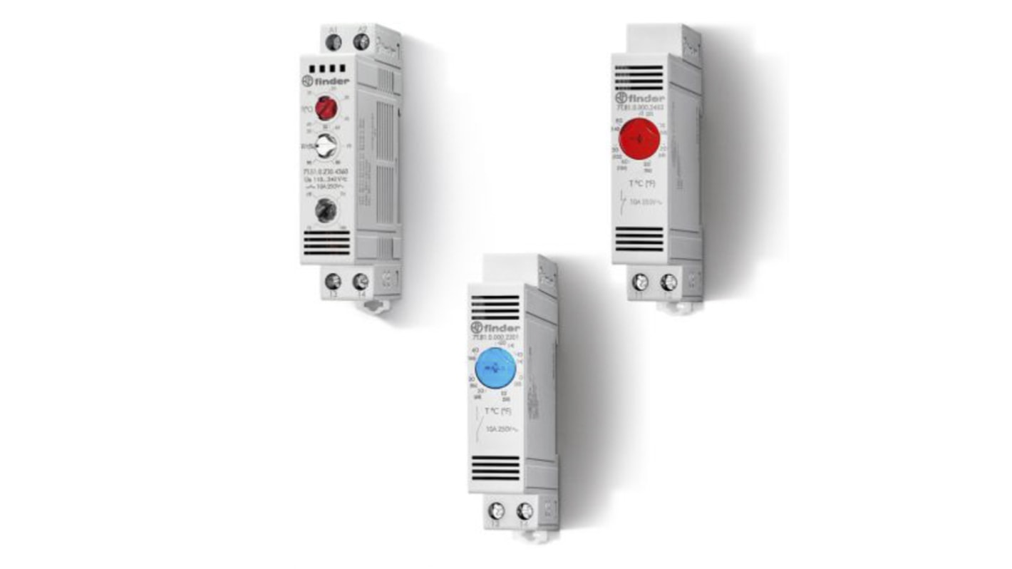 Finder 7t. Термостат finder 7t. 81. 2303. Термостат в шкаф 230vac/10a/1no.
