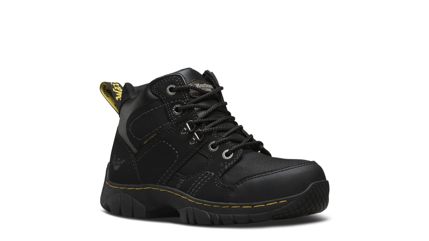Dr Martens Benham Black Steel Toe Capped Safety Boots, UK 7, EU 41