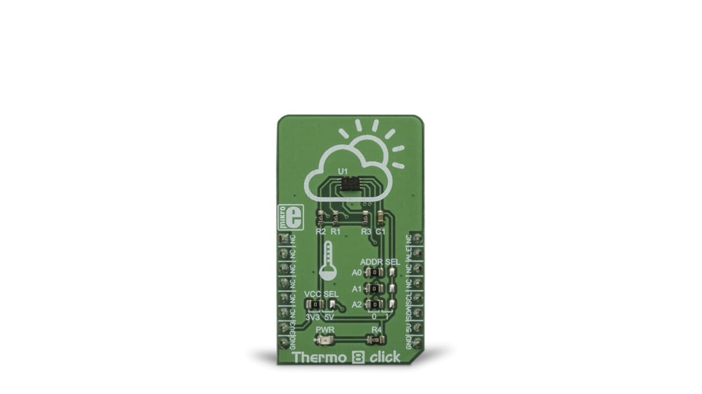 MikroElektronika Thermo 8 Click Entwicklungskit, I2C, SPI