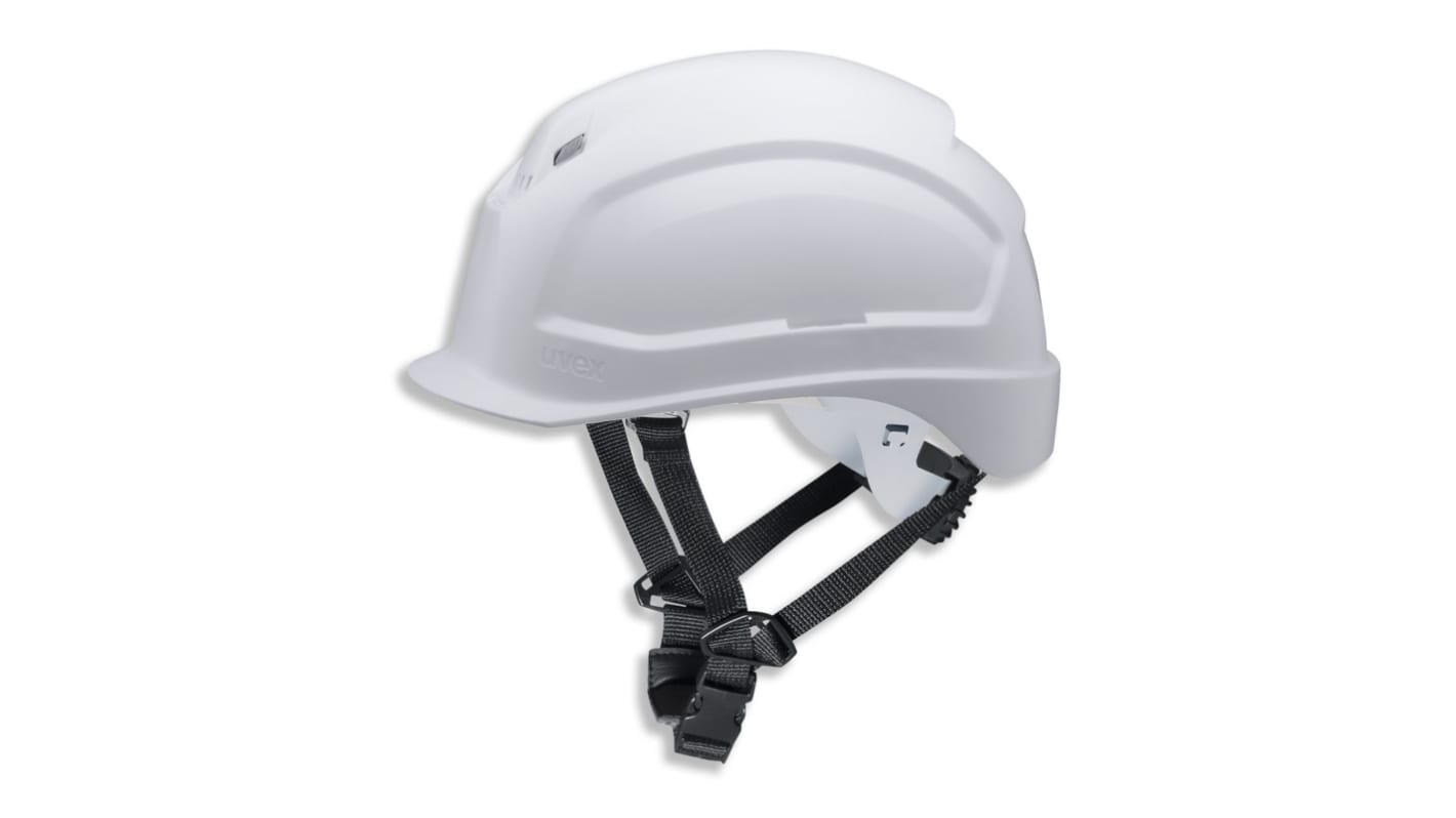 Casco de seguridad Uvex Pheos de color Blanco, con barboquejo, ventilado