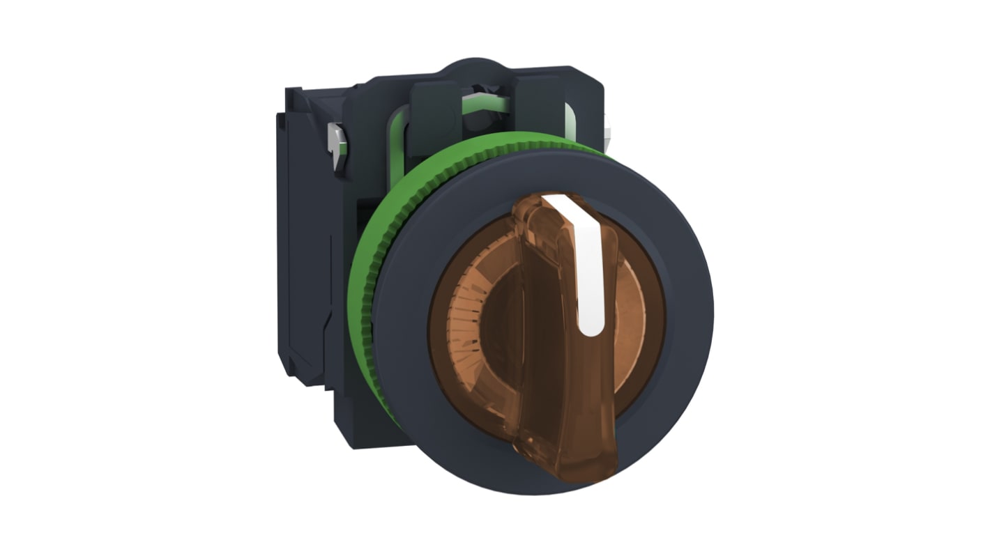 Schneider Electric Selector Switch - (SPDT) 30mm Cutout Diameter, Illuminated 3 Positions