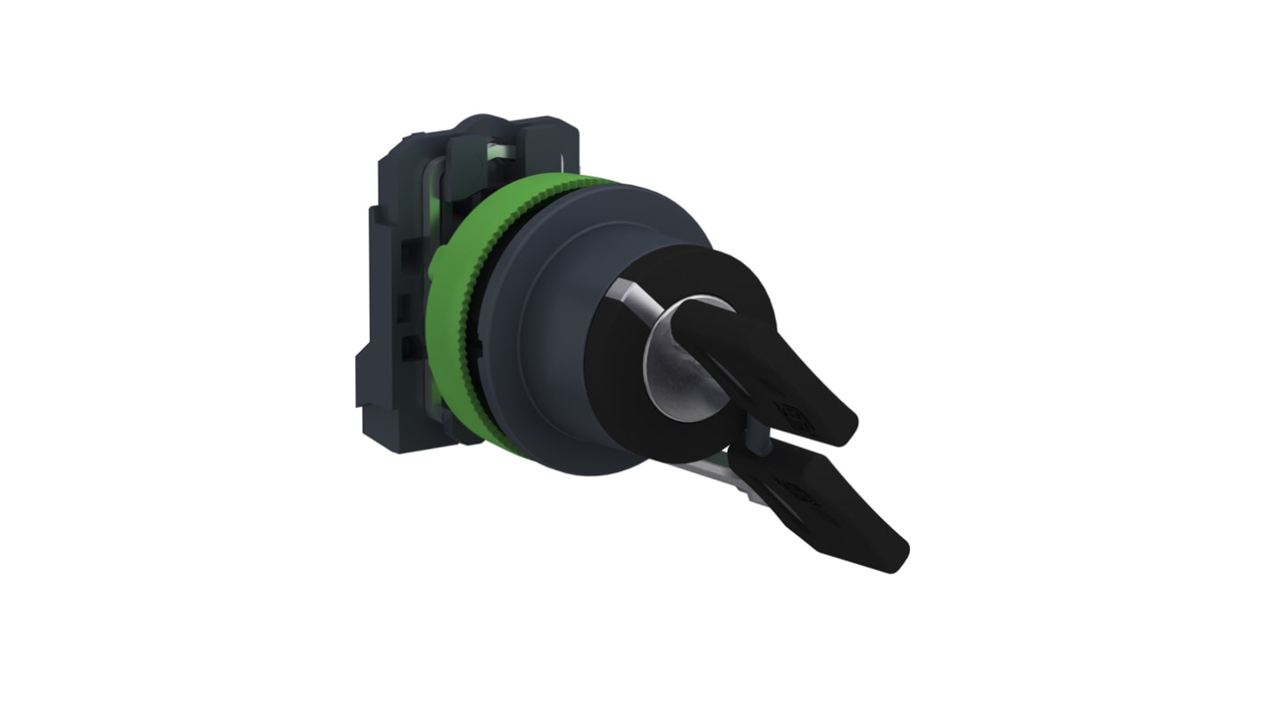XB5FG61 Schneider Electric Key Switch, SPST 2Way RS