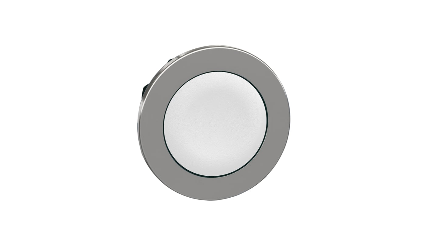 Schneider Electric ZB4 Series White Maintained Push Button Head, 30mm Cutout, IP66, IP67, IP69K