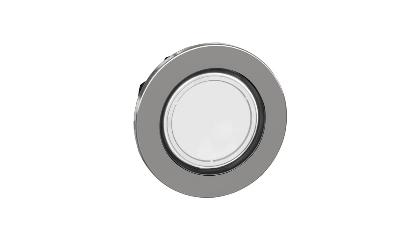 Schneider Electric ZB4 Series White Maintained Push Button Head, 30mm Cutout, IP66, IP67, IP69K