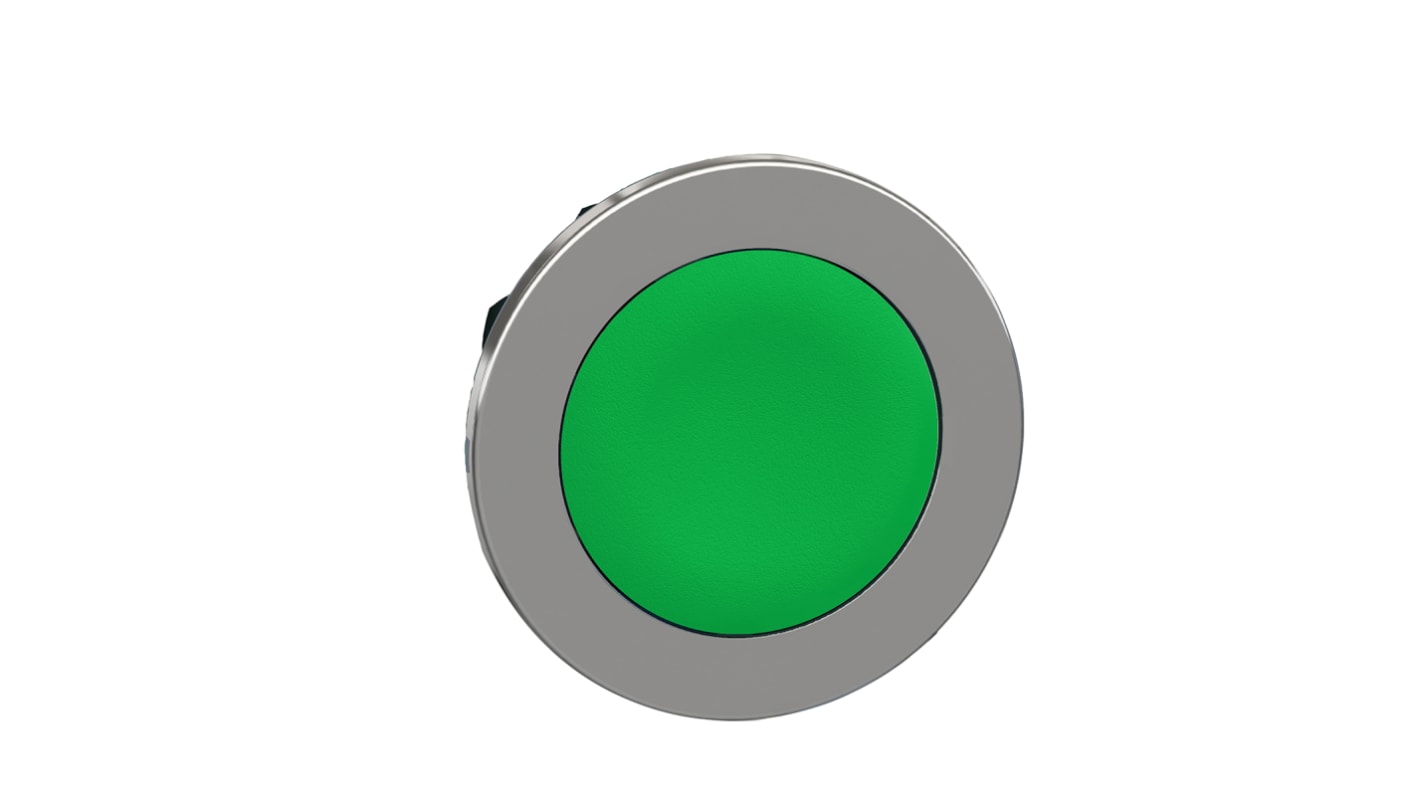 Schneider Electric ZB4 Series Green Maintained Push Button Head, 30mm Cutout, IP66, IP67, IP69K