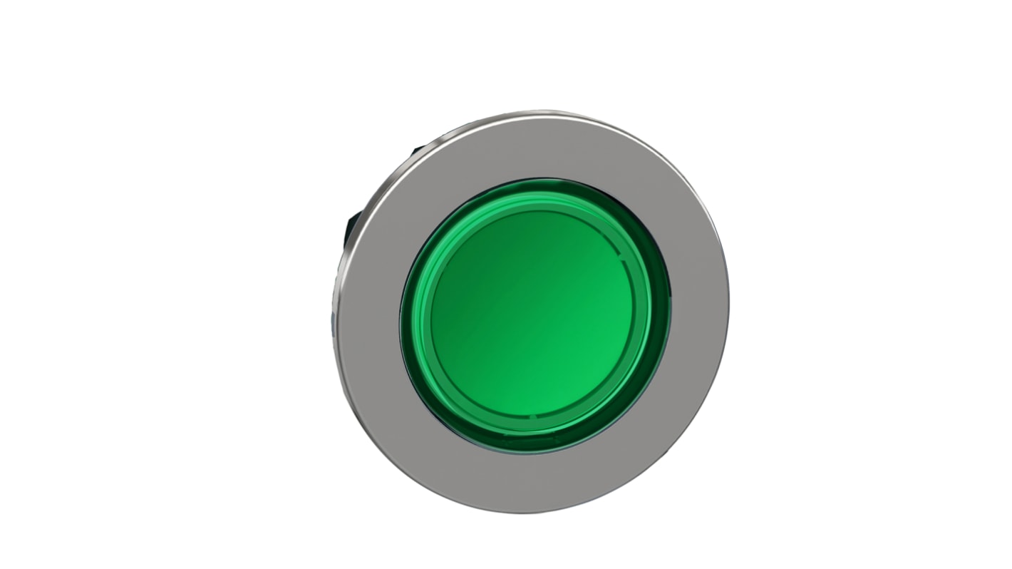 Schneider Electric ZB4 Series Green Maintained Push Button Head, 30mm Cutout, IP66, IP67, IP69K