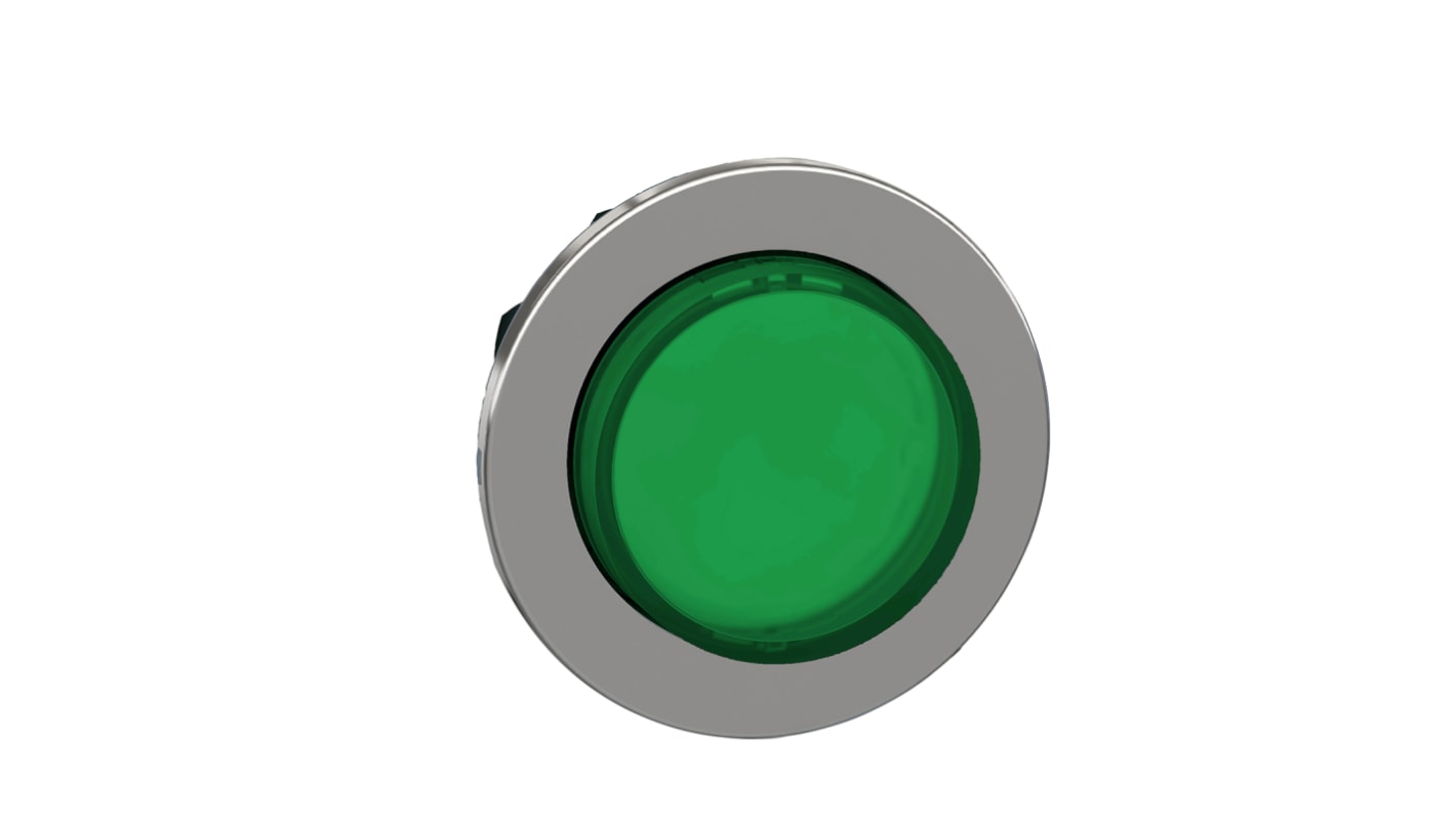 Schneider Electric ZB4 Series Green Maintained Push Button Head, 30mm Cutout, IP66, IP67, IP69K