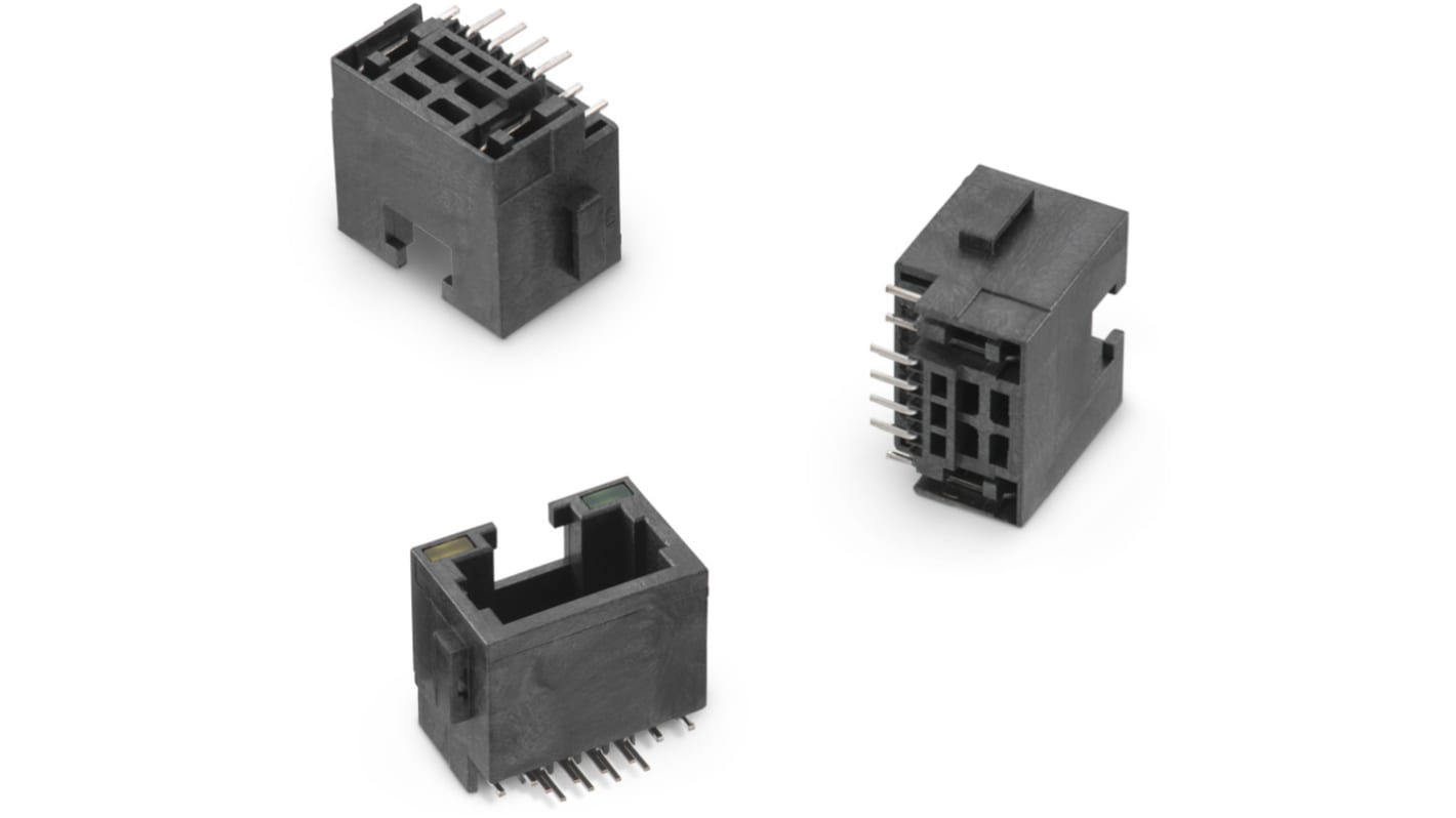 Wurth Elektronik WR-MJ Series Female RJ45 Connector, Through Hole