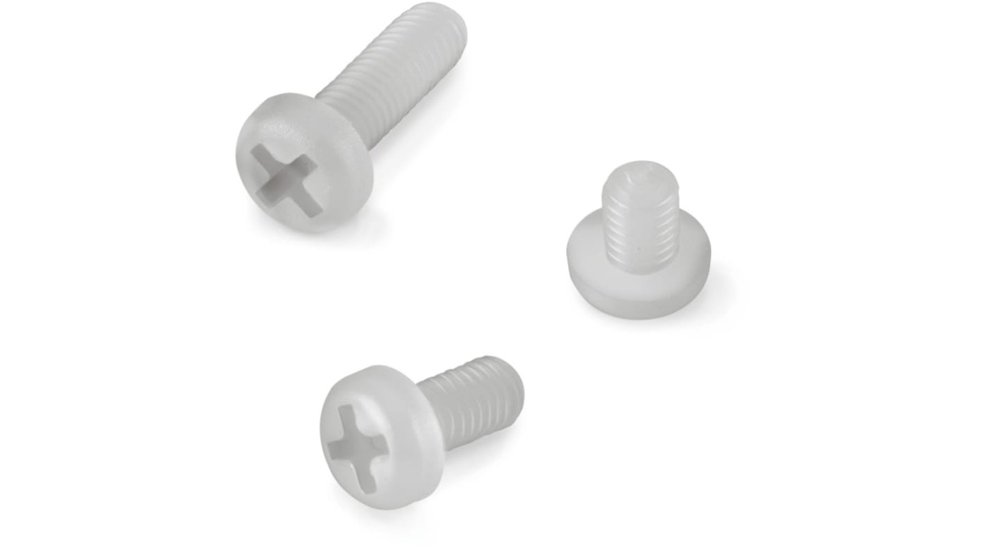 Tornillo de cabeza alomada con huella Estrella Wurth Elektronik M3 x 8mm, de Nylon