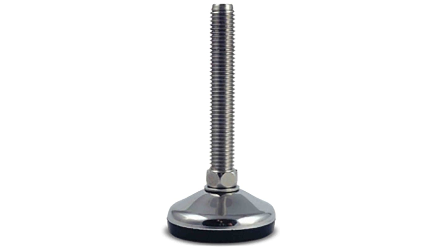 RS PRO M16 Stainless Steel Adjustable Foot, 1000kg Static Load Capacity 10° Tilt Angle