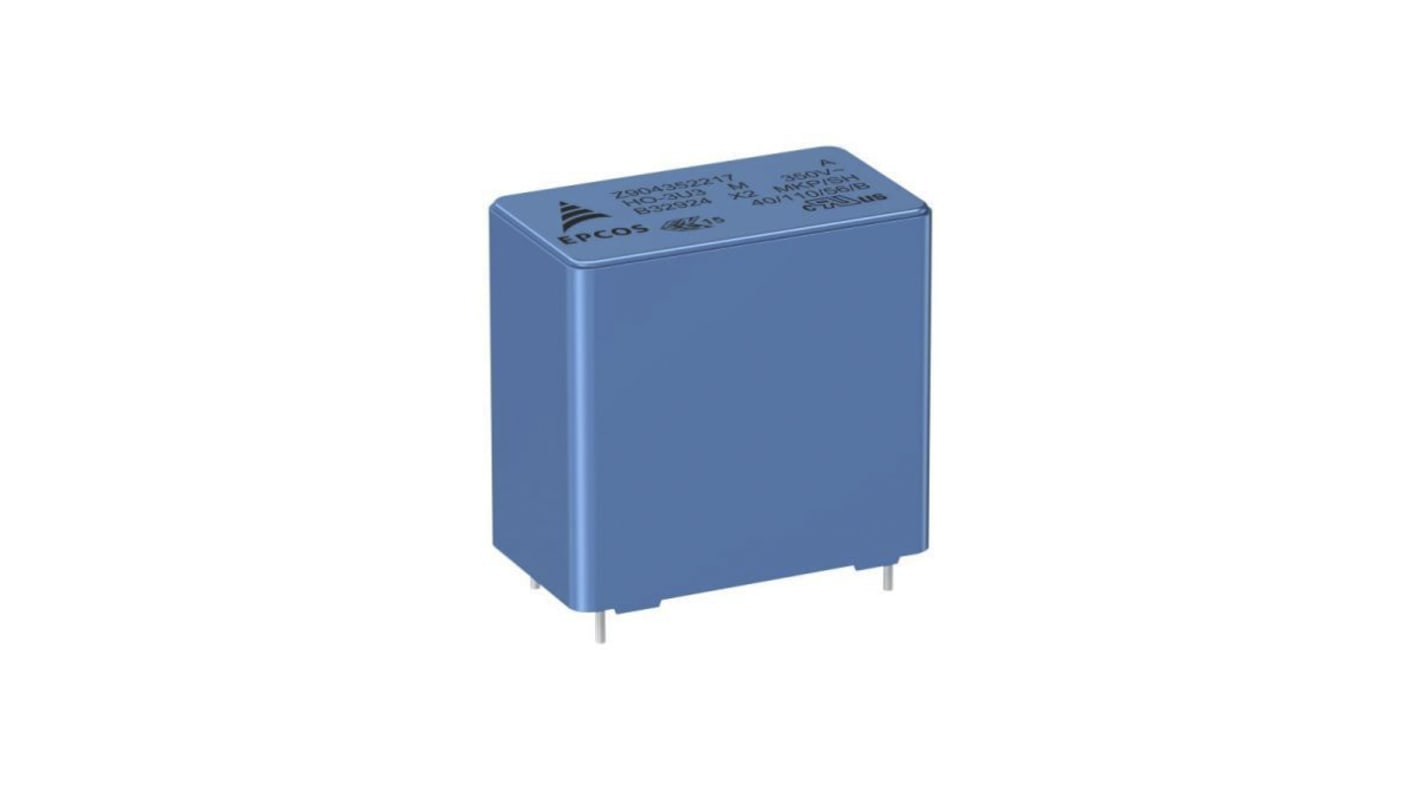 Condensador de película EPCOS, 47nF, ±10%, 305V ac, Montaje en orificio pasante