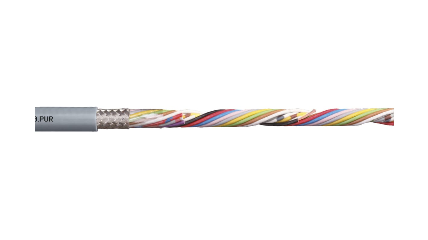 Cable de datos apantallado Igus chainflex CF240.PUR de 4 núcleos, 0.14 mm², Ø ext. 6mm, long. 25m, 300 V, 2.5 A,