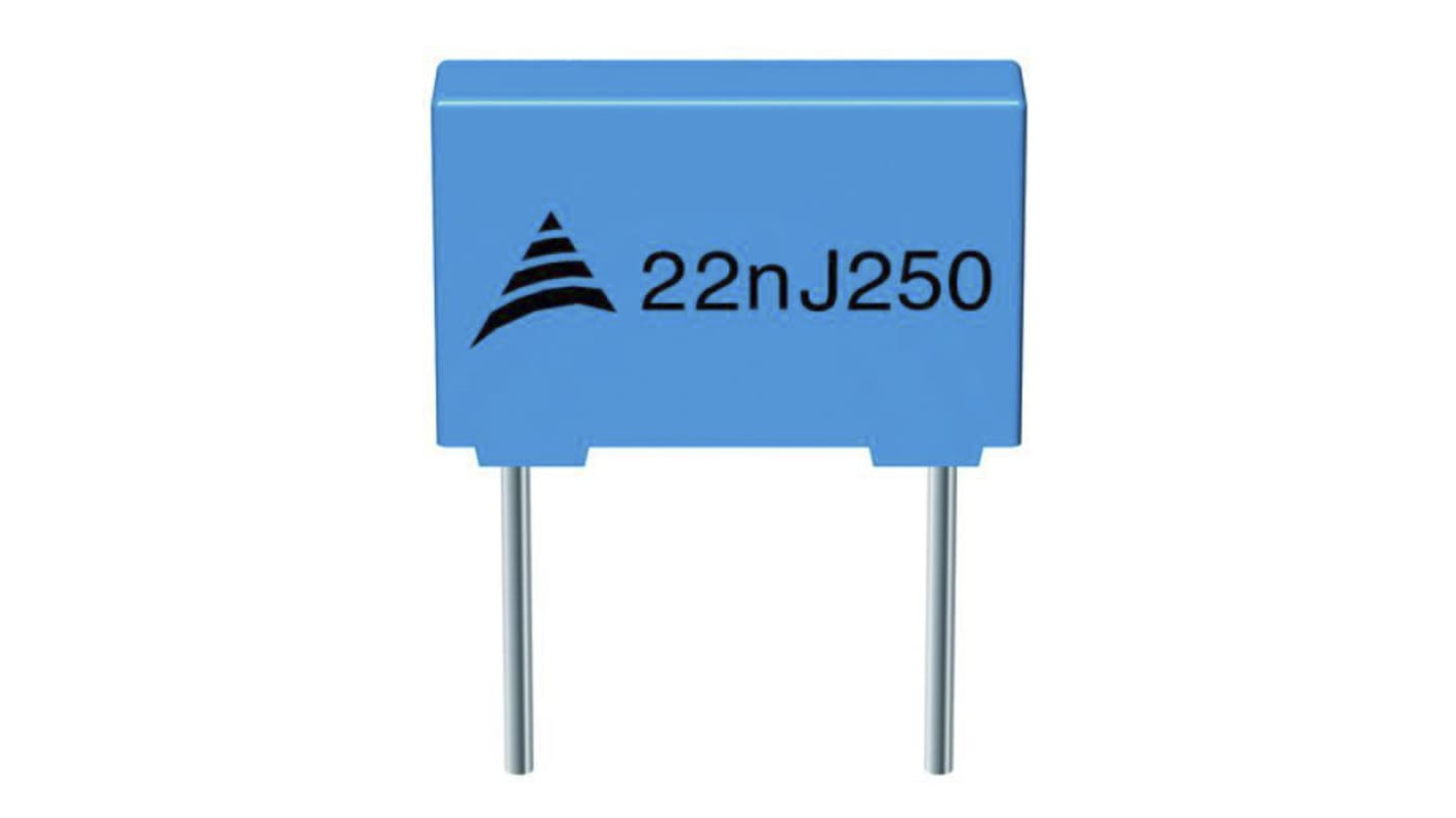 EPCOS B32520 Polyester Film Capacitor, 63 V ac, 100 V dc, ±5%, 330nF, Through Hole