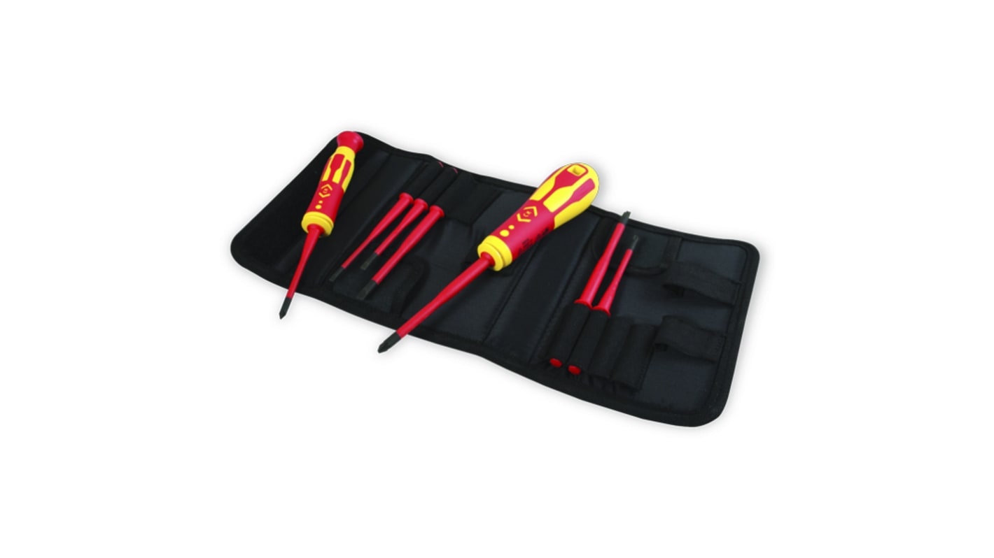 Set di cacciaviti CK T4925, 7 pezzi, lama Nero, Pistola