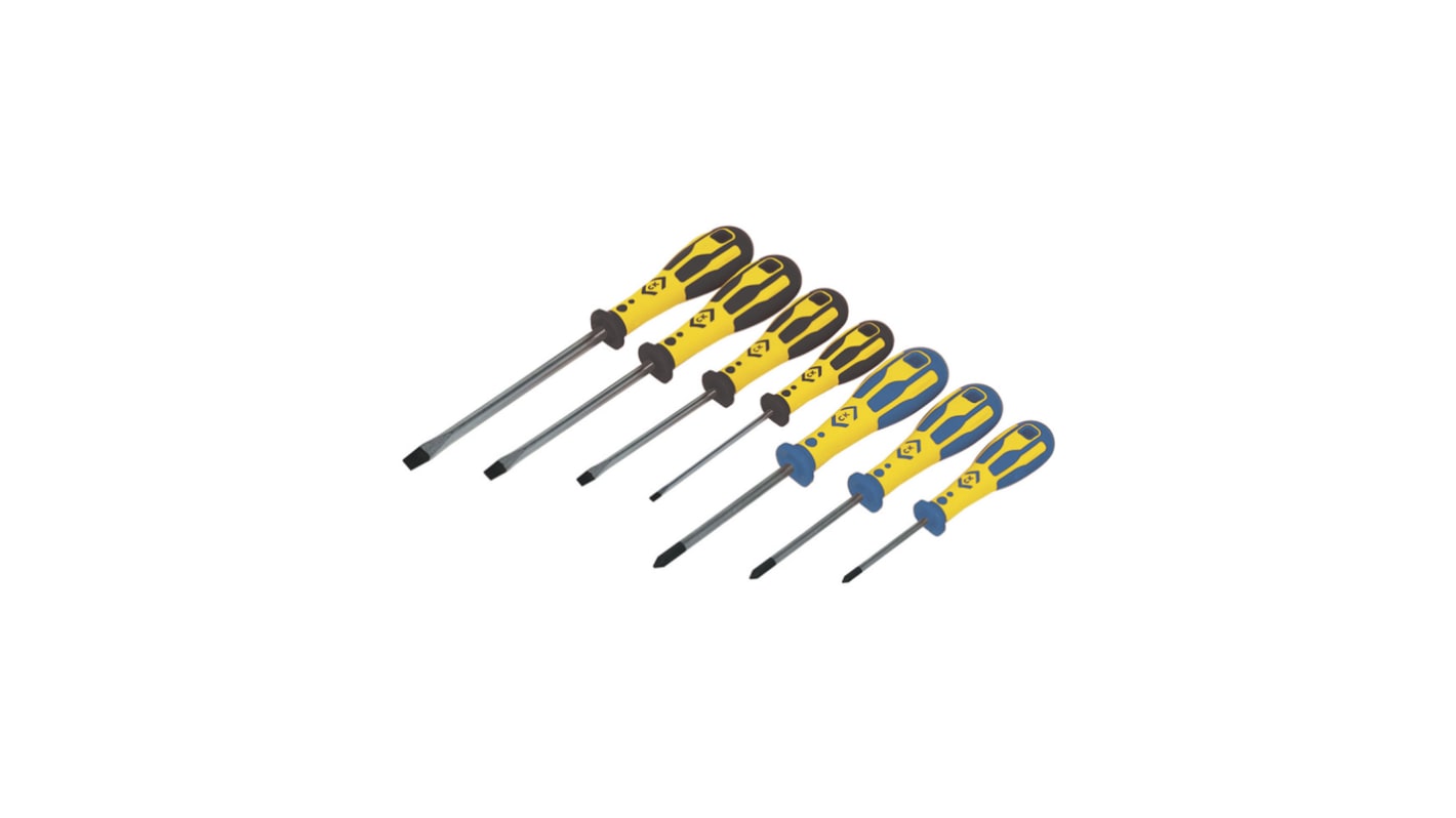 CK T49163D Pozidriv; Slotted Screwdriver Set, 7-Piece