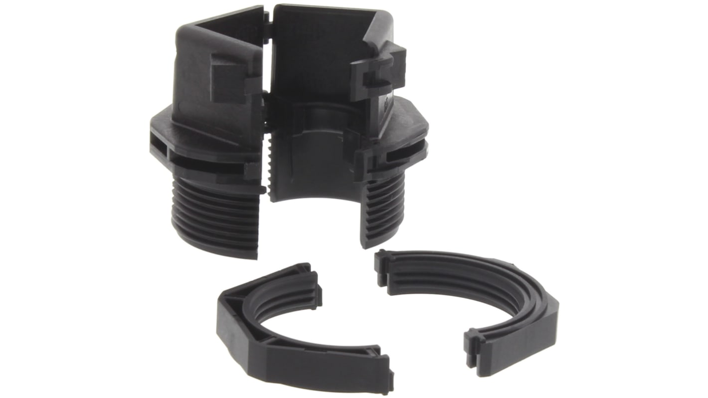 RS PRO Black Nylon Cable Gland Kit, M40 Thread, IP66