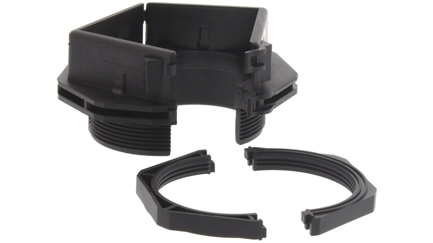 RS PRO Black Nylon Cable Gland Kit, M50 Thread, IP66