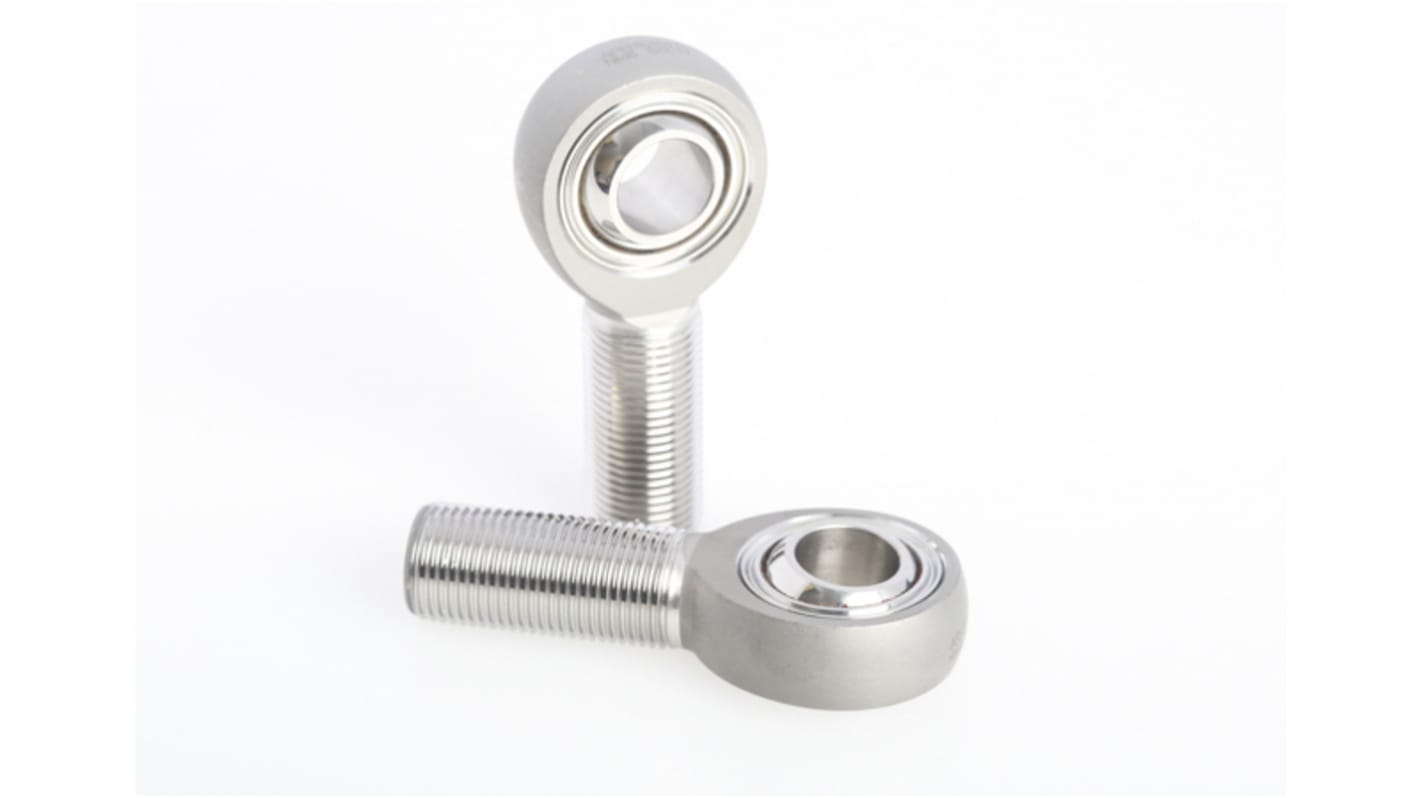 NMB 5/16-24 Male Stainless Steel Rod End, 6.35mm Bore, UNF Thread Standard, Male Connection Gender