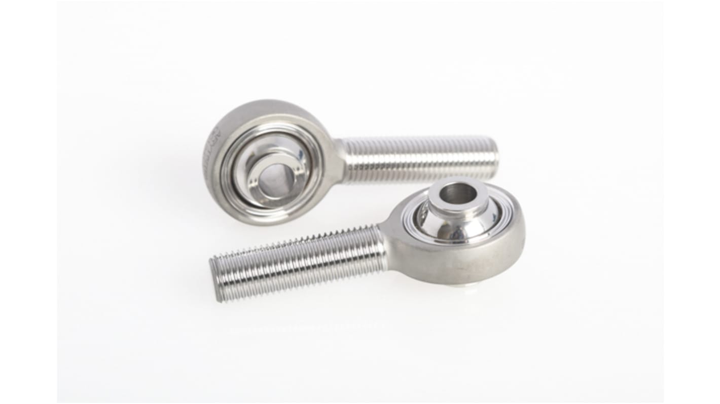 NMB 1/2-20 Male Stainless Steel Rod End, 11.11mm Bore, UNF Thread Standard, Male Connection Gender