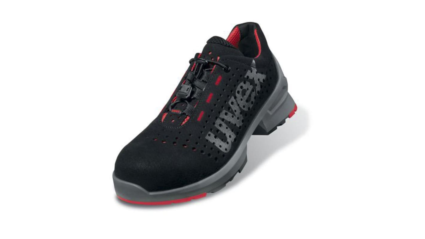 Uvex Uvex 1 Men, Women Black/Red  Toe Capped Safety Trainers, EU 39