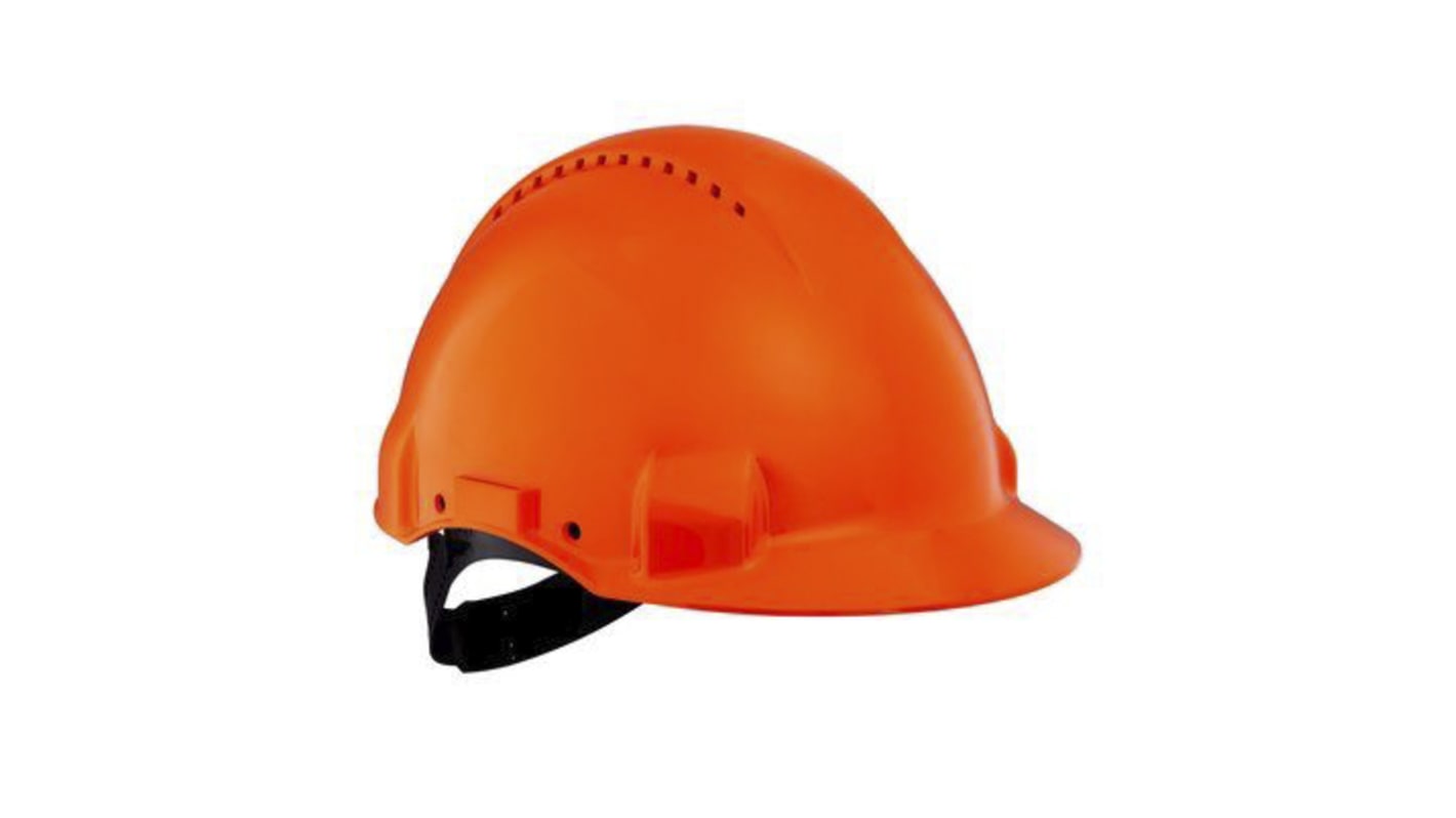 Casco de seguridad 3M Peltor Uvicator G3000 de color Naranja , ventilado