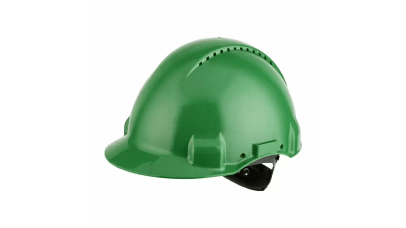 3M Peltor Uvicator G3000 Schutzhelm belüftet , ABS Grün, gefüttert