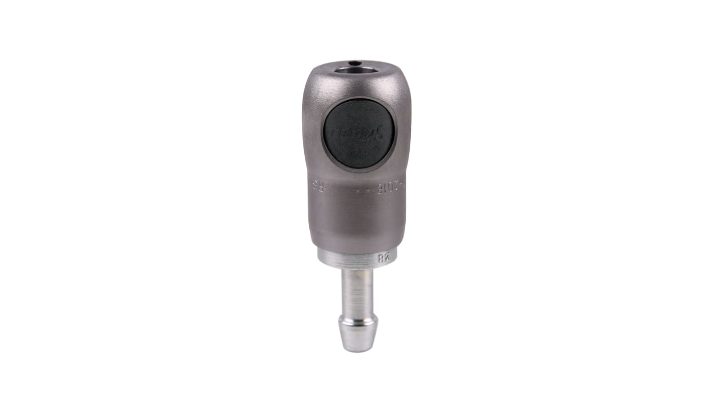 Staubli – Fluid Connectors Sicherheits-Schnellkupplung Edelstahl, Schlauchkupplung, 8mm ISO C6