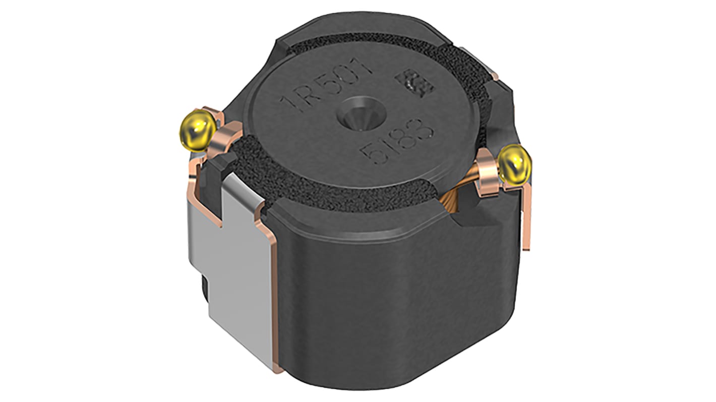 AEC-Q200 Inductor de montaje en superficie bobinado EPCOS, 1 μH, ±30%, núcleo de Ferrita, apantallado SMD, SRF:100kHz,