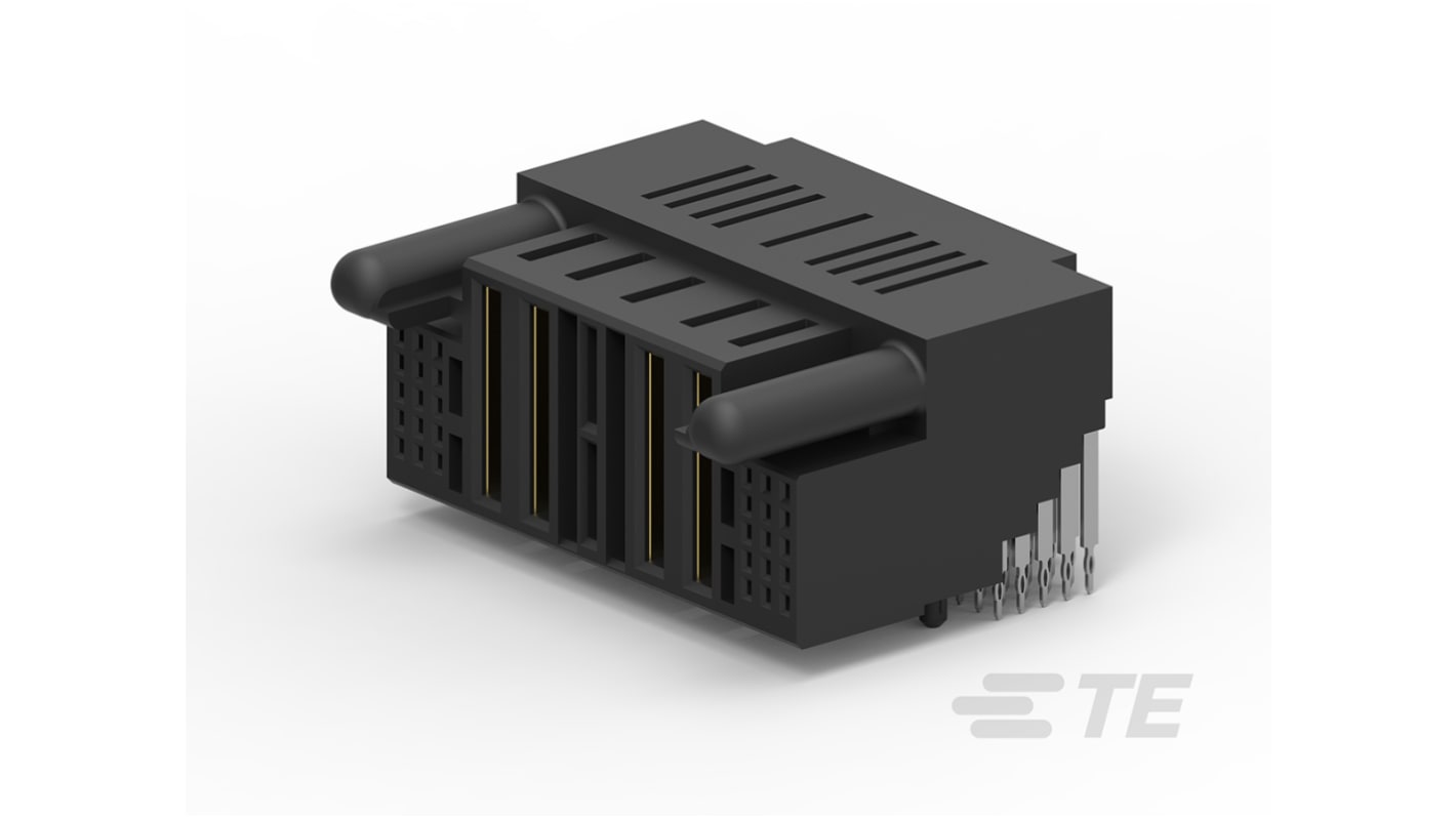 TE Connectivity Multi-Beam Series Right Angle Through Hole Mount PCB Socket, 36-Contact, 5-Row, 2mm Pitch, Press-In