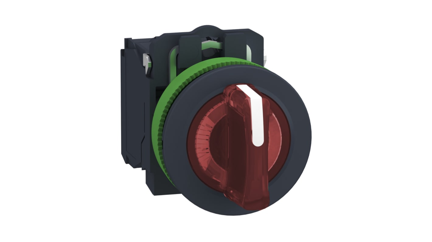 Schneider Electric Selector Switch - (SPDT) 30mm Cutout Diameter, Illuminated 3 Positions