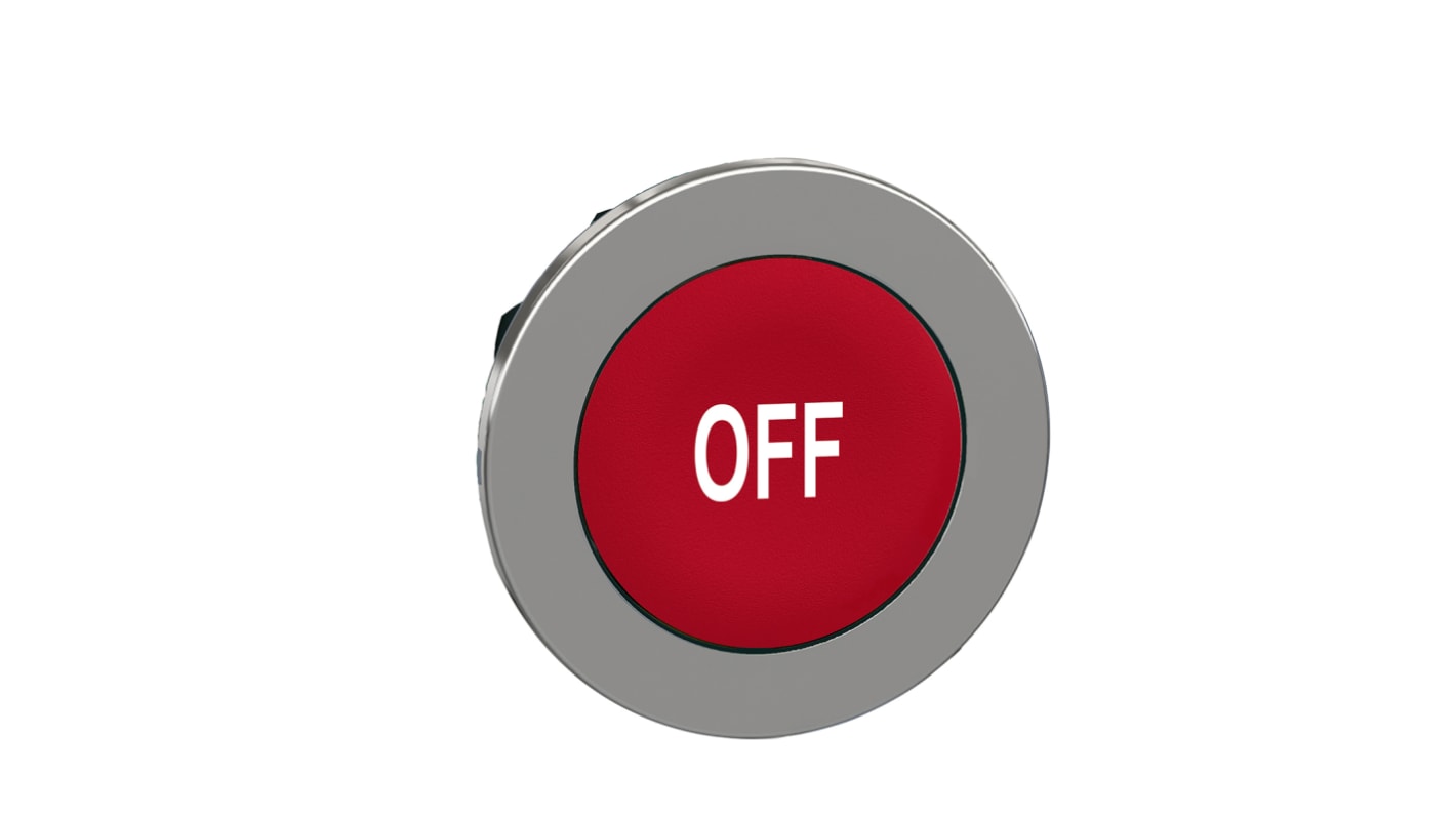 Schneider Electric ZB4 Series Red Momentary Push Button Head, 30mm Cutout, IP66, IP67, IP69K