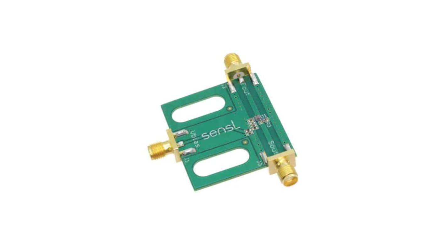 onsemi MicroFC-30020-SMT Mounted onto a PCB with Three SMA Connectors Entwicklungskit für MICROFC-30020-SMT-TR,