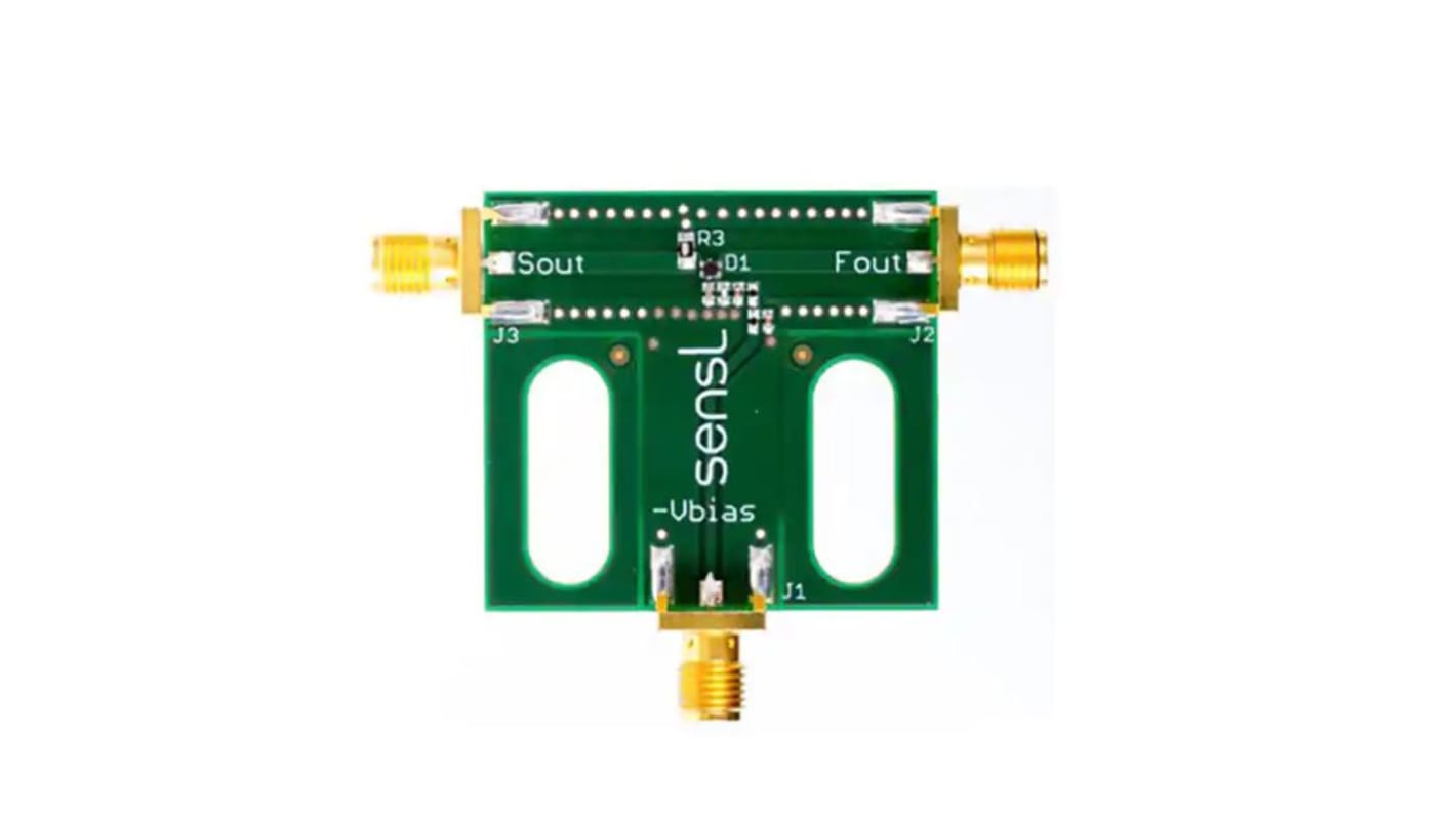 onsemi MicroRB-10035-LP Mounted onto a PCB with Three SMA Connectors Evaluation Board MICRORB-10035-MLP-TR,