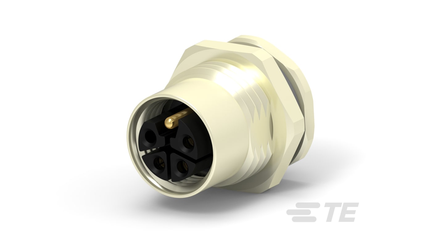 TE Connectivity Circular Connector, 3 Contacts, Rear Mount, M12 Connector, Socket, Female, IP67