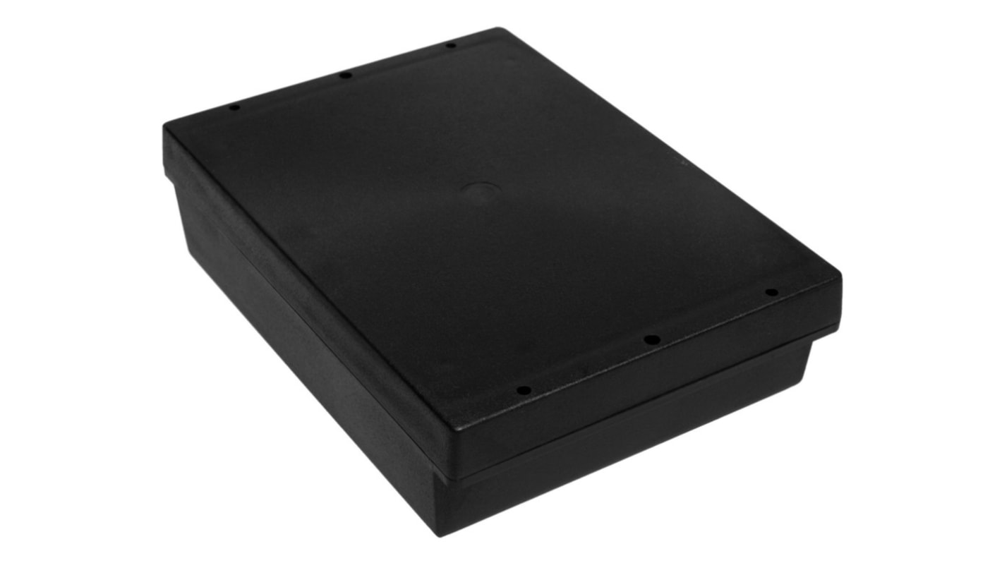 RS PRO Black ABS Enclosure, IP65, IK07, Black Lid, 197.7 x 144.55 x 52.55mm