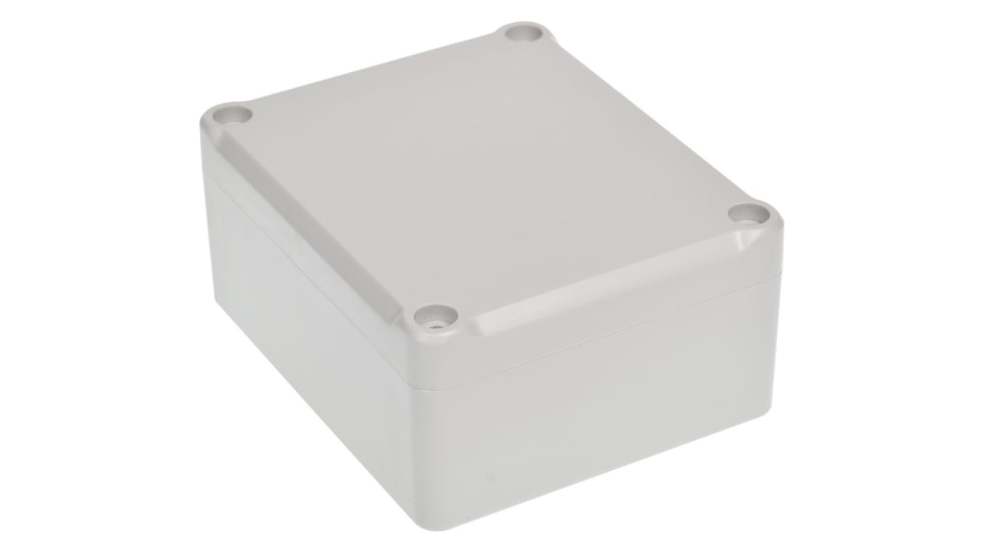 RS PRO Grey ABS Enclosure, IP67, IK09, Grey Lid, 89.35 x 74.5 x 41mm