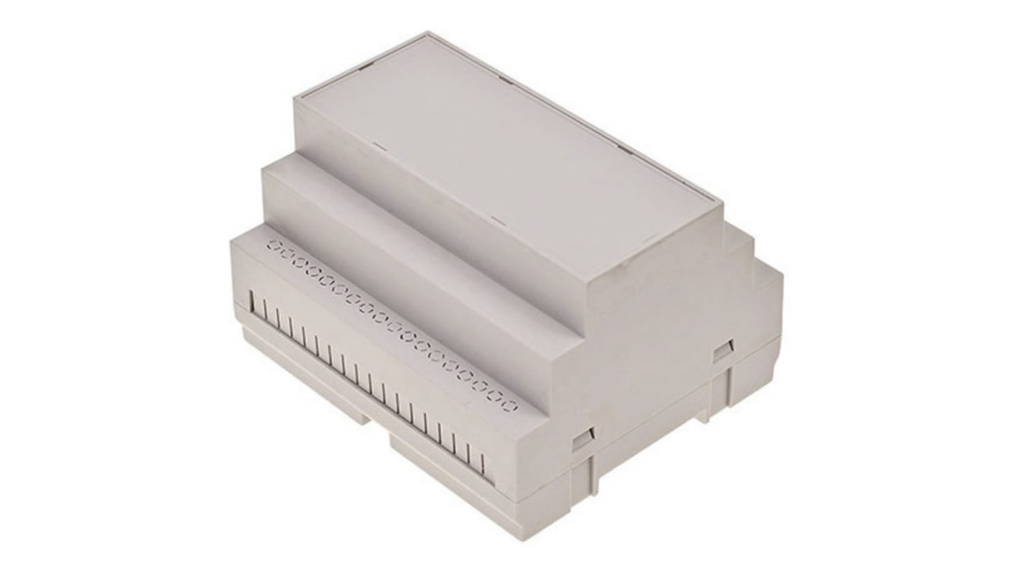 RS PRO DIN Rail Enclosure Enclosure Type, 105.0 x 90.0 x 65.3mm, ABS