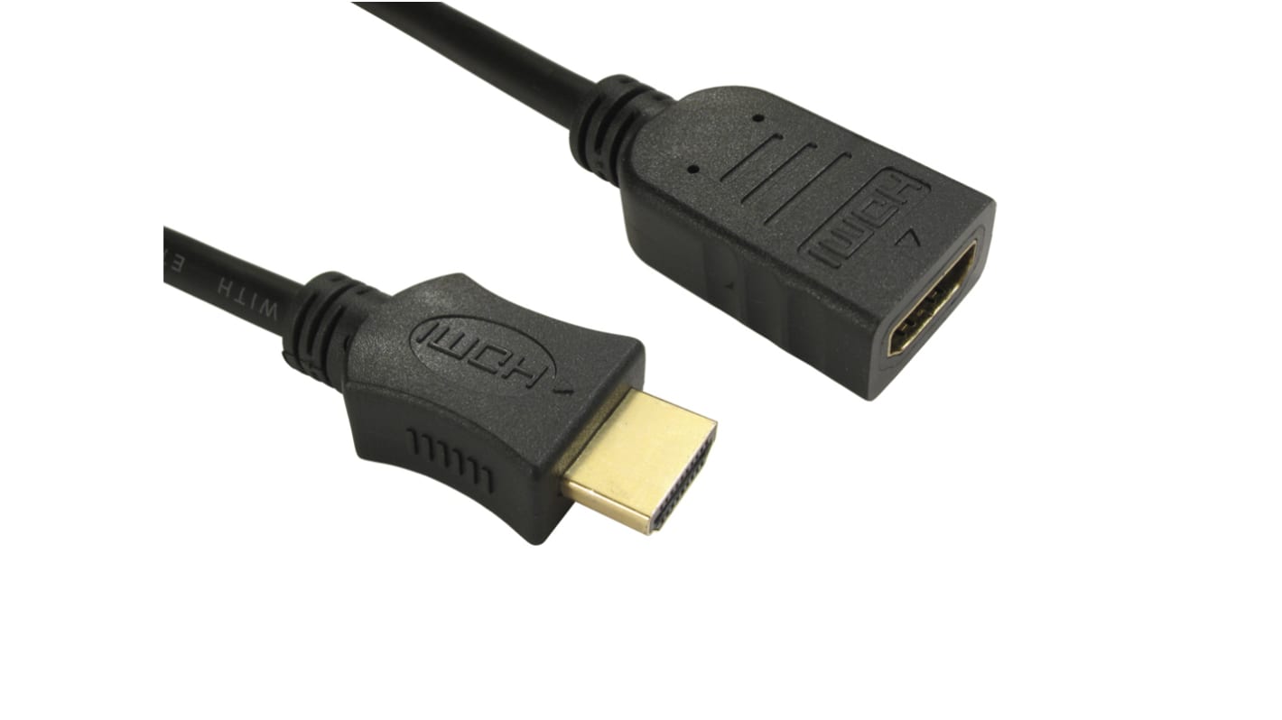 RS PRO 4K High Speed Male HDMI to Female HDMI  Cable, 5m