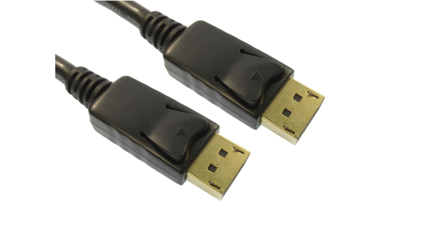 Cable DisplayPort negro RS PRO, con. A: DisplayPort macho, con. B: DisplayPort macho, long. 500mm