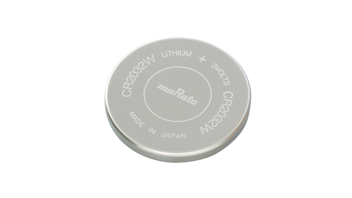 Murata CR2032 Button Battery, 3V, 20mm Diameter