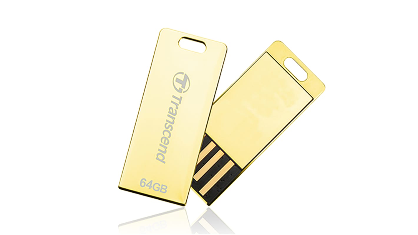 Transcend USBフラッシュドライブ 64 GB, USB 2.0, TS64GJFT3G