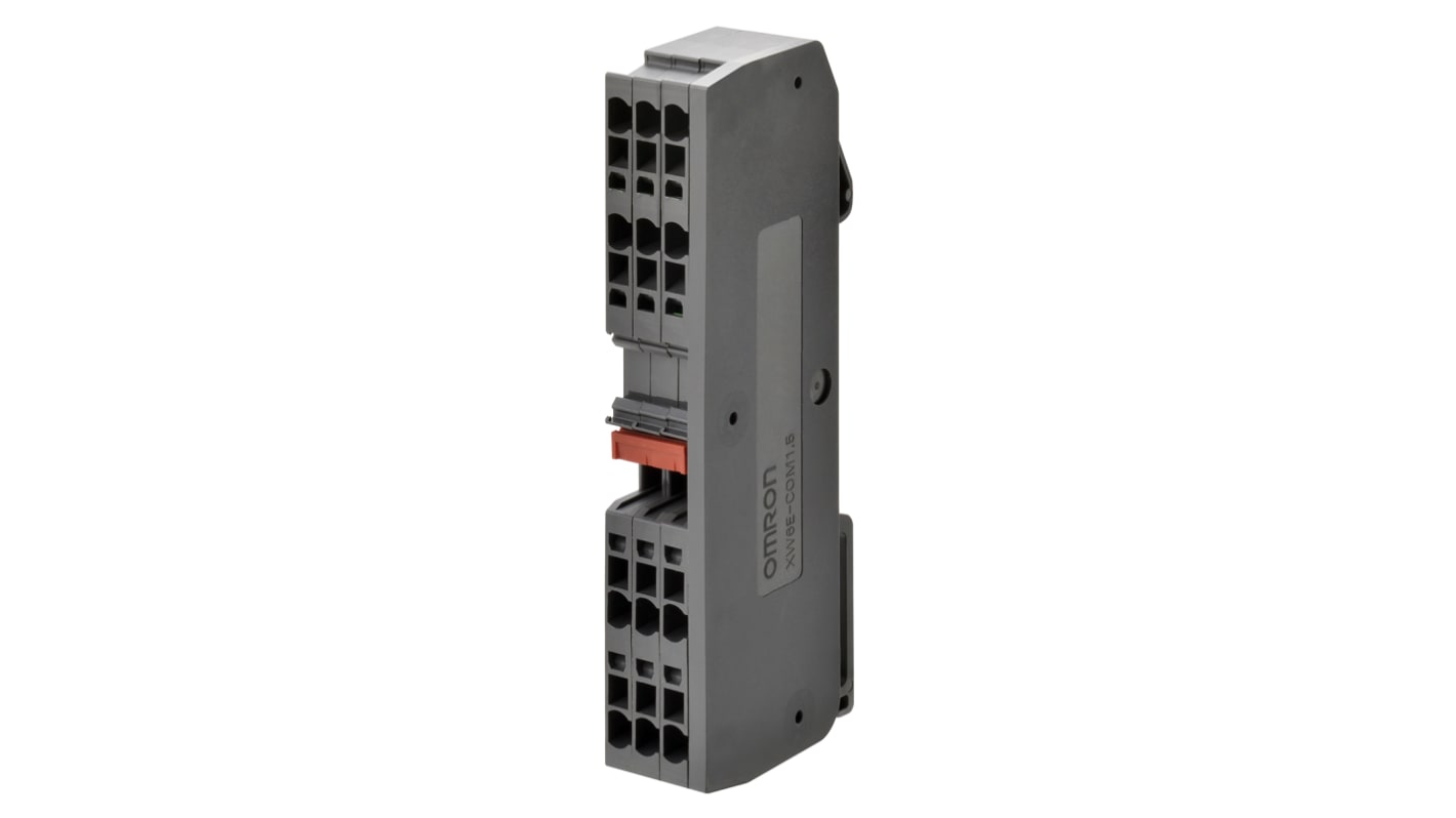 Omron XW6T Series Red DIN Rail Terminal Block, 0.08 → 1.5mm², Screw Termination