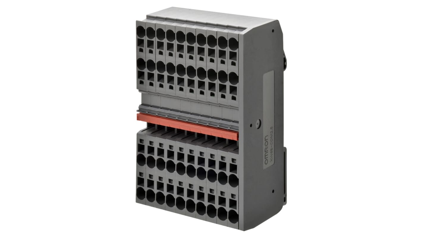 Omron XW6T Series Blue DIN Rail Terminal Block, 0.08 → 1.5mm², Push In Termination