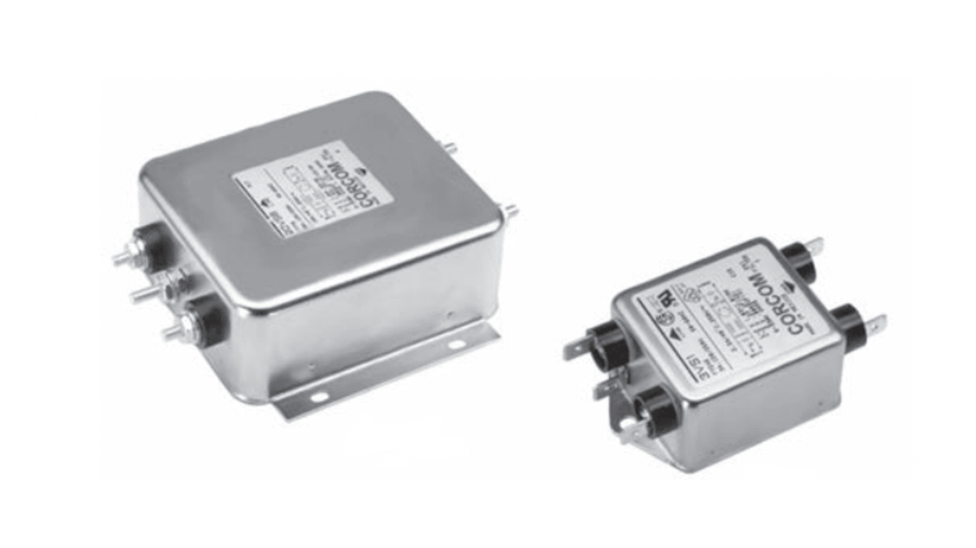 TE Connectivity, Corcom S 60A 250 V ac 50/60Hz, Flange Mount RFI Filter, Threaded Bolt, Single Phase