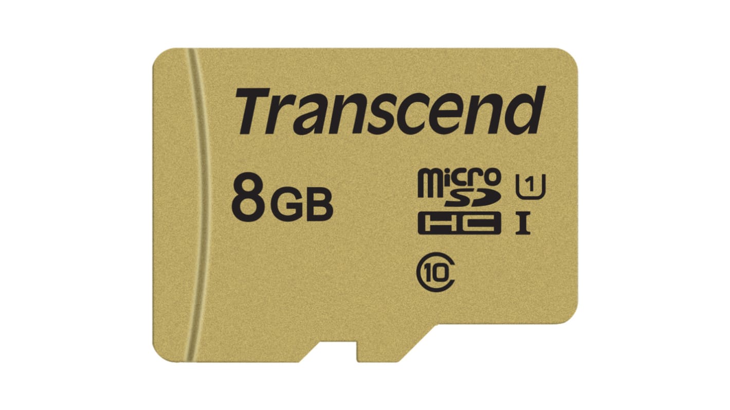 TS8GUSD500S Transcend 8 GB MicroSDHC Micro SD Card, Class 10, UHSI