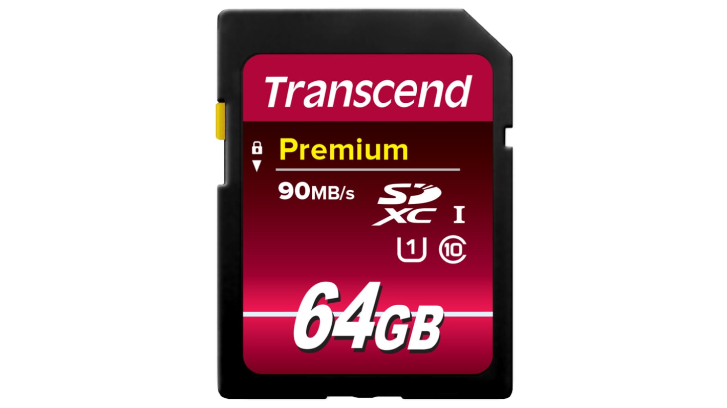 TS64GSDU1 Transcend 64 GB Industrial SDHC, SDXC SD Card, Class 1