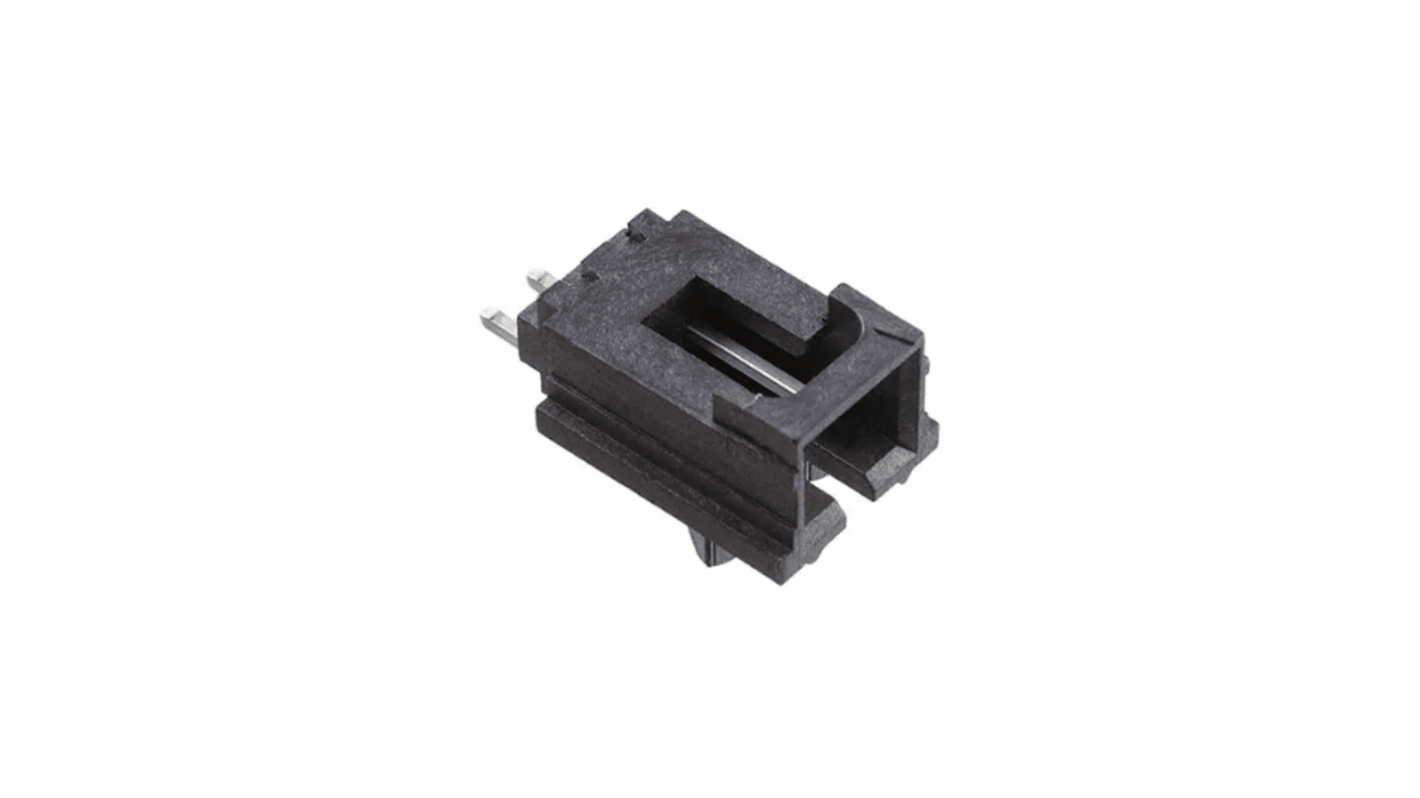 Molex SL Series Right Angle Surface Mount PCB Header, 2 Contact(s), 2.54mm Pitch, 1 Row(s), Shrouded